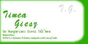 timea giesz business card